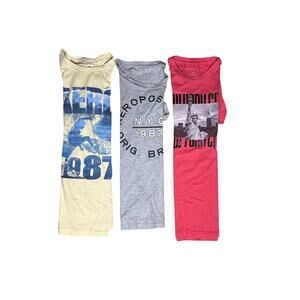 Aeropostale Men’s T-Shirt Lot of 3 Size Small NYC 1987 Graphic Single-Needle Hem